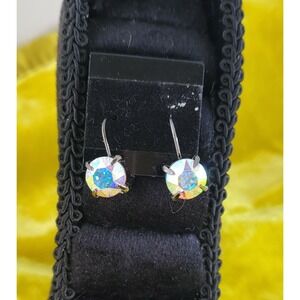 Earrings clear crystal drop